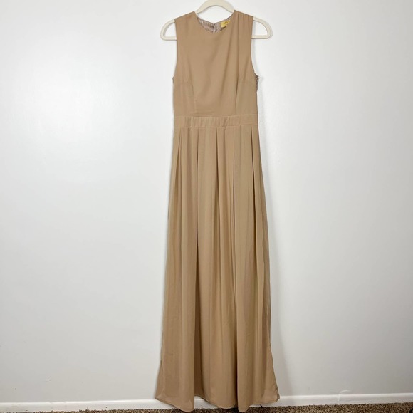 Maya Tall Delicate Blush Pink Maxi Dress With Embellished Beaded Back Size 6 - Picture 3 of 14